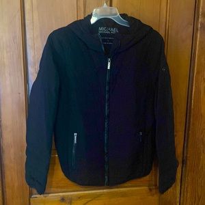 Michael Kors Packable hooded Down Filled Hooded Jacket size large euc